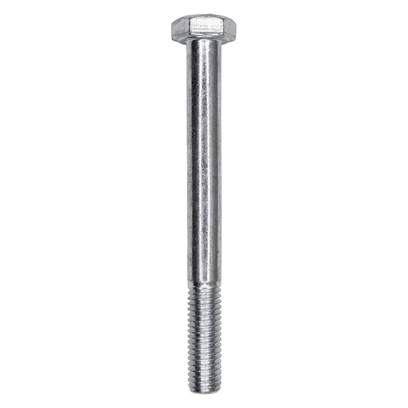M8-1.25x80mm Hex Head Metric Cap Screw Class 8.8, Zinc