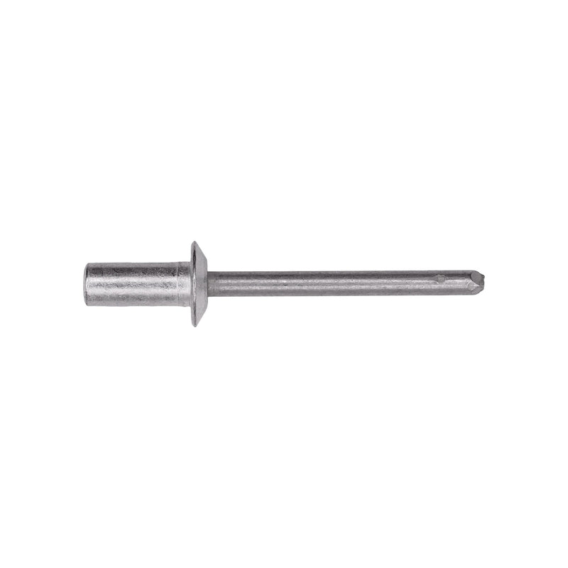 3/16"x15/32" Dome Head Closed End Rivet Aluminum, 1/8"-1/4" Grip, Aluminum Body, Aluminum Mandrel