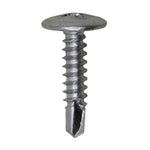 #8x3/4" Phillips Truss Head Round Washer Teks Tapping Screw, Type 2 Self-Drilling Tek, 7/16" Washer, Zinc