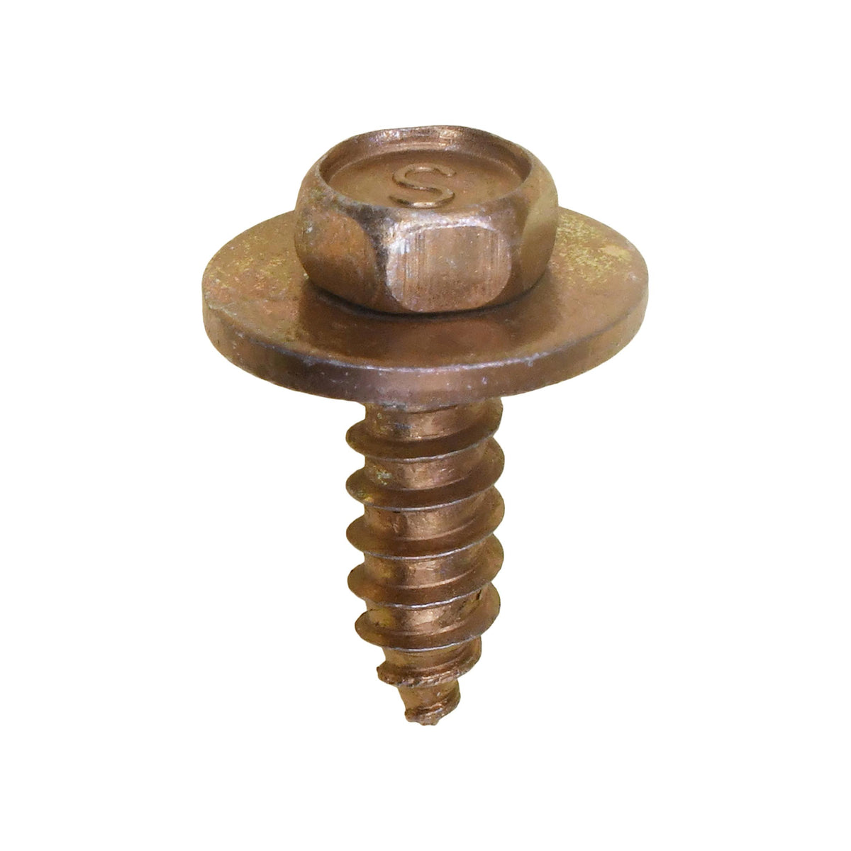 M5.5-1.81x18mm Hex Head SEMS Tapping Screw, Type A/AB, 15mm Washer, Yellow Zinc Dichromate