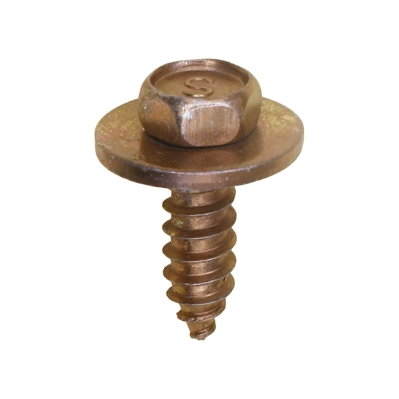 M5.5-1.81x18mm Hex Head SEMS Tapping Screw, Type A/AB, 15mm Washer, Yellow Zinc Dichromate