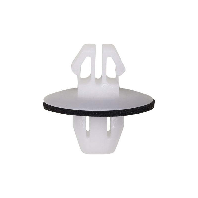 9mm White Nylon Rocker Panel Molding Clip, 18mm Head