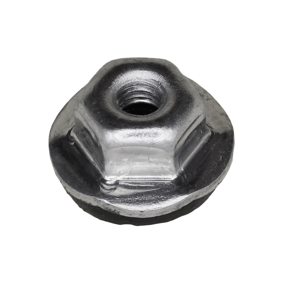 M4-.70 Hex Flange Nut with Sealer - Flange, Zinc