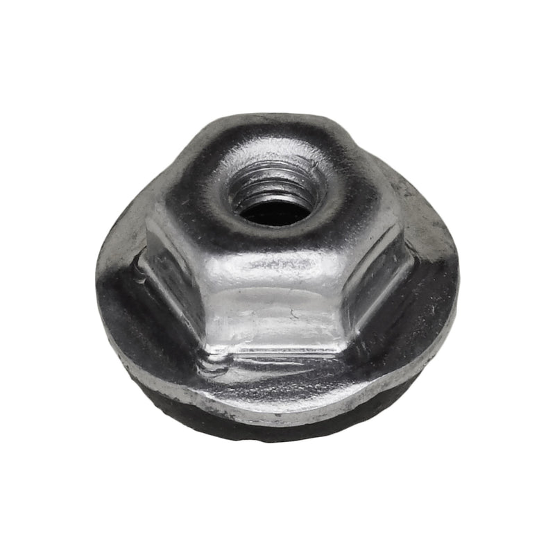 M4-.70 Hex Flange Nut with Sealer - Flange, Zinc