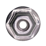 M4-.70 Hex Flange Nut with Sealer - Flange, Zinc