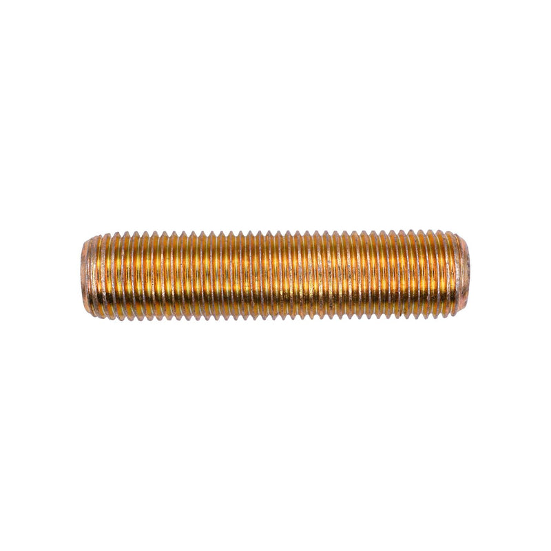 M12-1.25x50mm Metric Stud, Yellow Zinc Dichromate