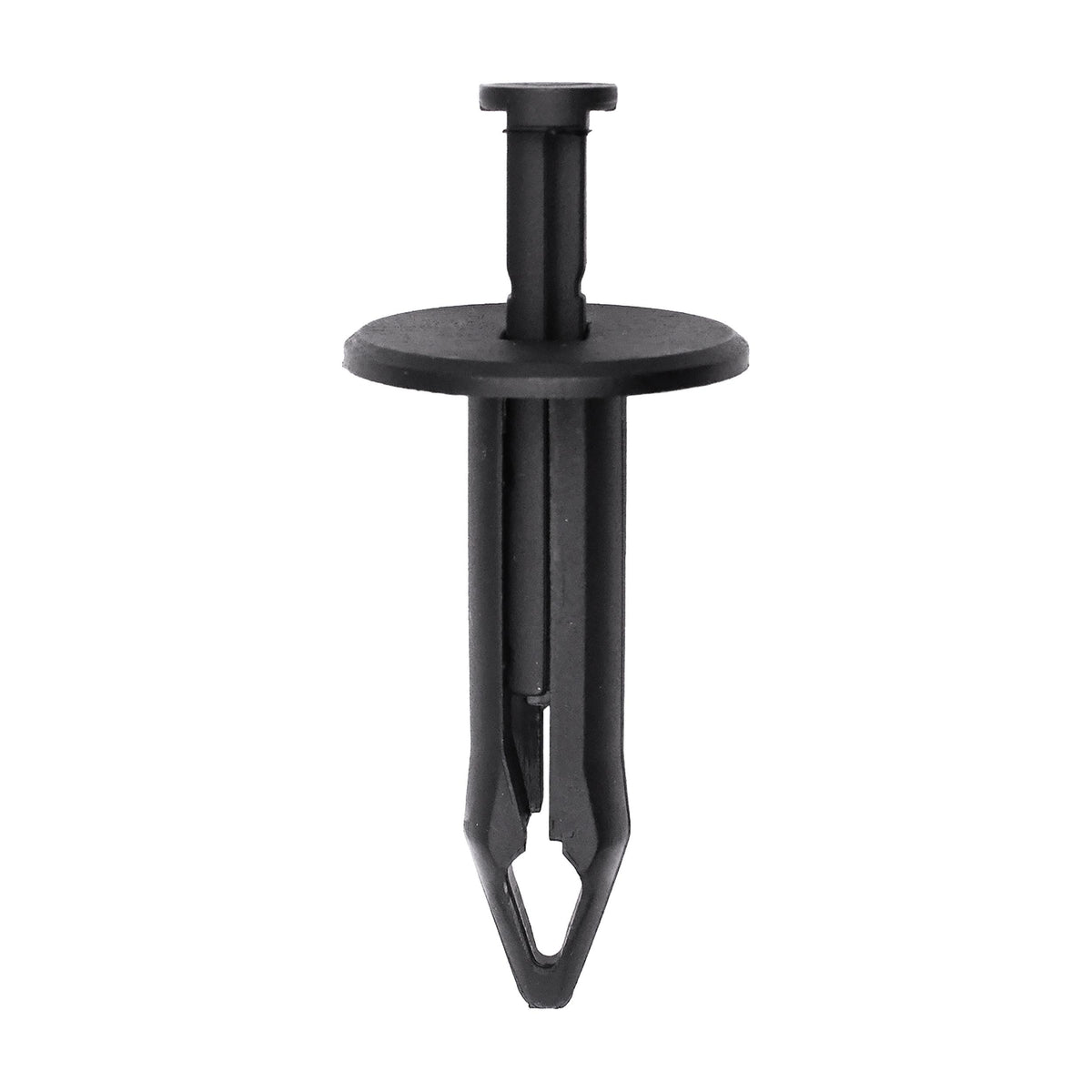 7/16"x2" Black Push-Type Bumper Fascia Retainer with Closed End, 1-3/16" Head