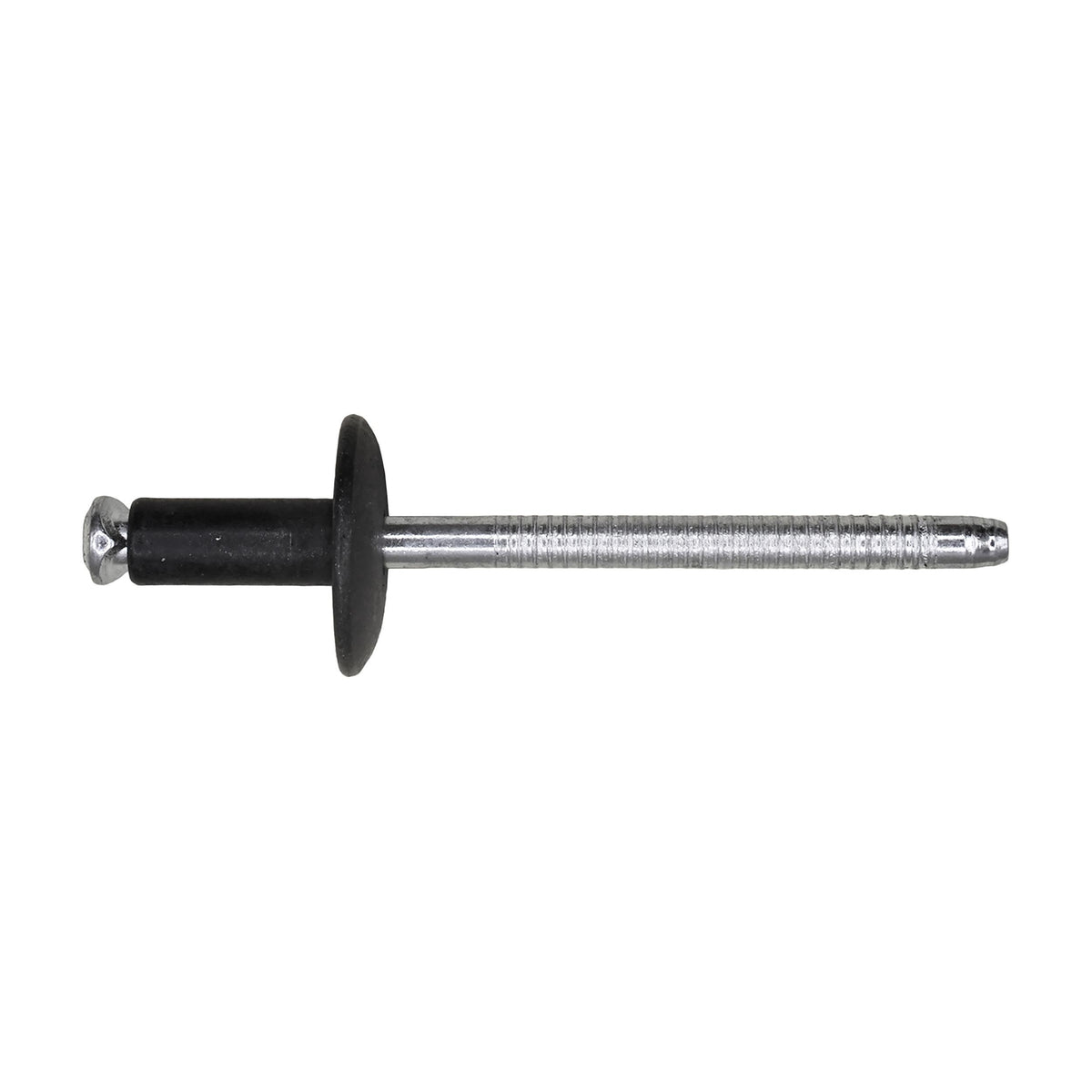 3/16" Heat Shield Rivet, 3/64"-13/64" Grip, Black Aluminum Body, Steel Mandrel