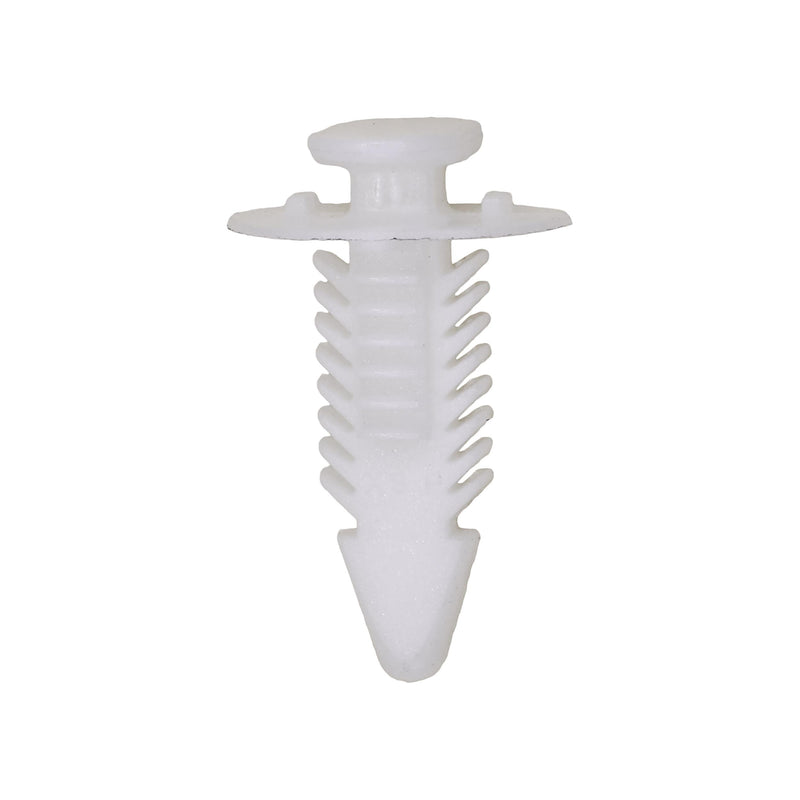5/16"x7/8" White Nylon Double Head Trim Panel Christmas Tree Retainer, 1/2" Head