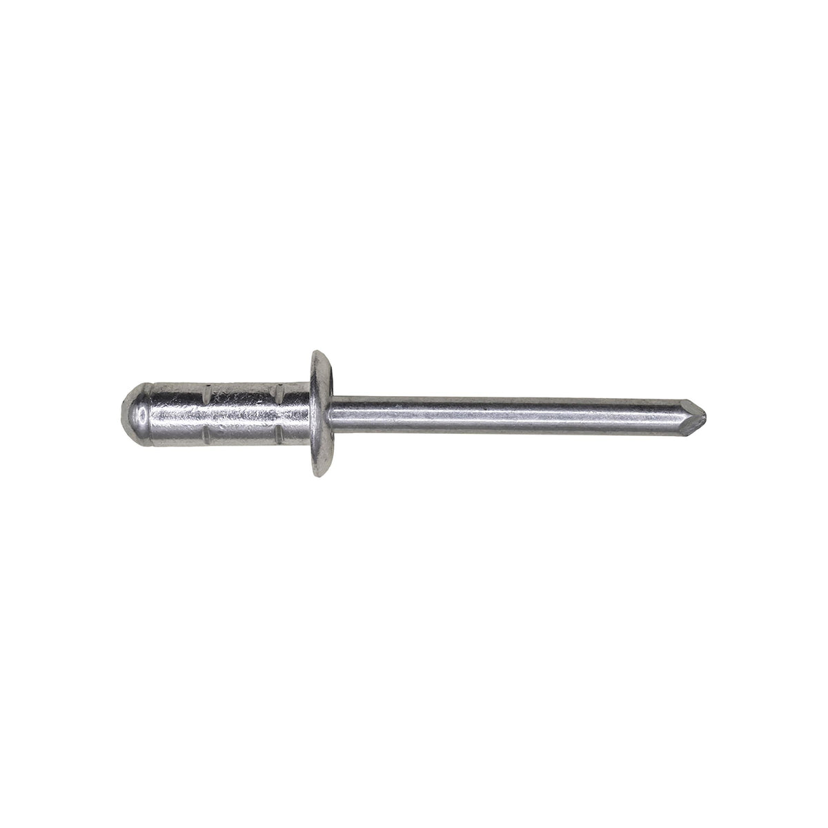 1/4"x21/32" Dome Head Blind Rivet Up To, 11/32" Grip, Aluminum Body, Steel Mandrel, Zinc