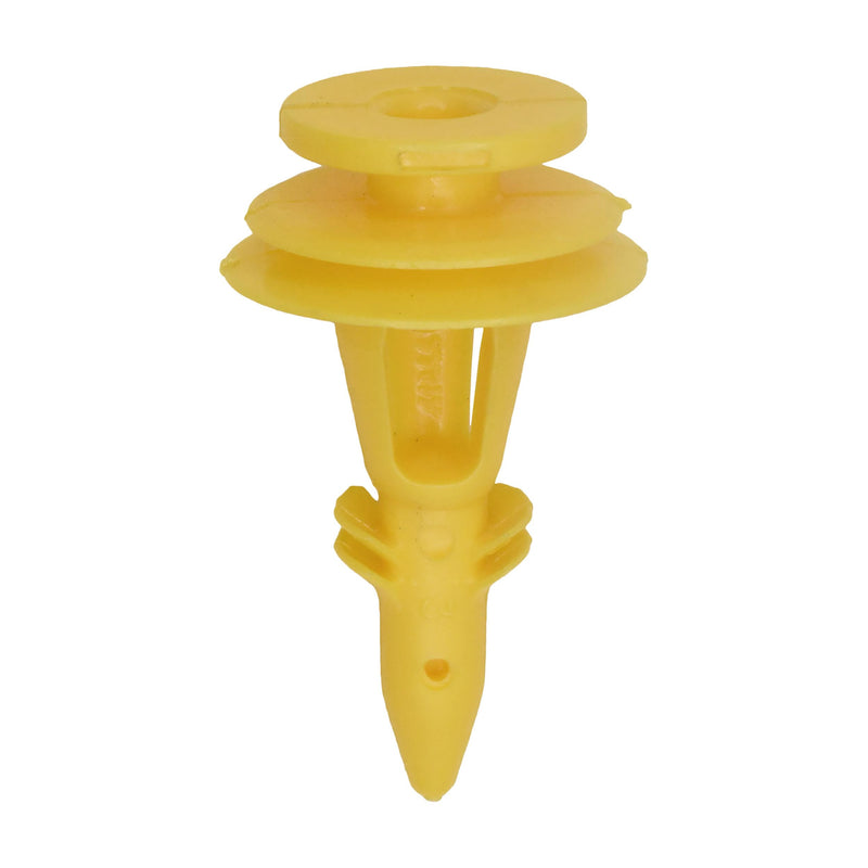 8mmx25mm Yellow Nylon Triple Head Trim Panel Christmas Tree Retainer, 18mm Head