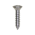 #6x5/8" Phillips Oval Head Tapping Screw, Type A/AB, Chrome