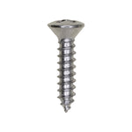 #6x5/8" Phillips Oval Head Tapping Screw, Type A/AB, Chrome