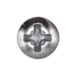 #6x1-1/4" Phillips Oval Head Tapping Screw, Type A/AB, Chrome