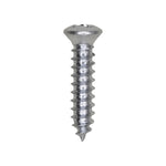 #8x3/4" Phillips Oval Head Tapping Screw, Type A/AB, Zinc, #6