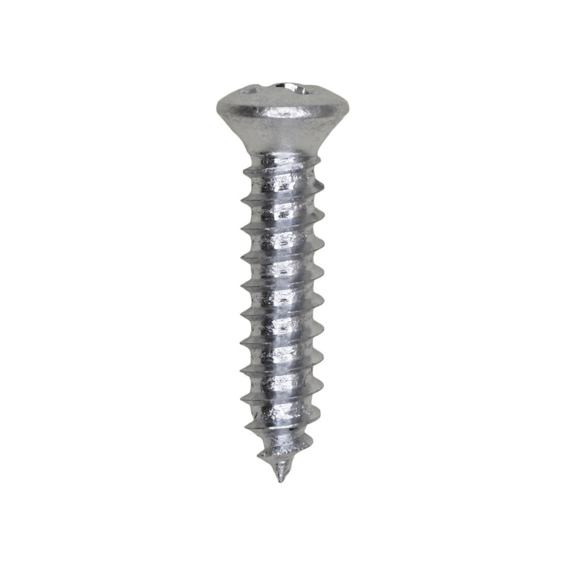 #8x3/4" Phillips Oval Head Tapping Screw, Type A/AB, Zinc, #6