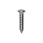 #8x3/4" Phillips Oval Head Tapping Screw, Type A/AB, Chrome, #6