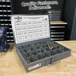 Inch Grade 8 Fine Hex Cap Screws, Nylon Nuts, Flat & Lock Washers - 574 PCS