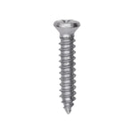 #8x7/8" Phillips Oval Head Tapping Screw, Type A/AB, Zinc, #6