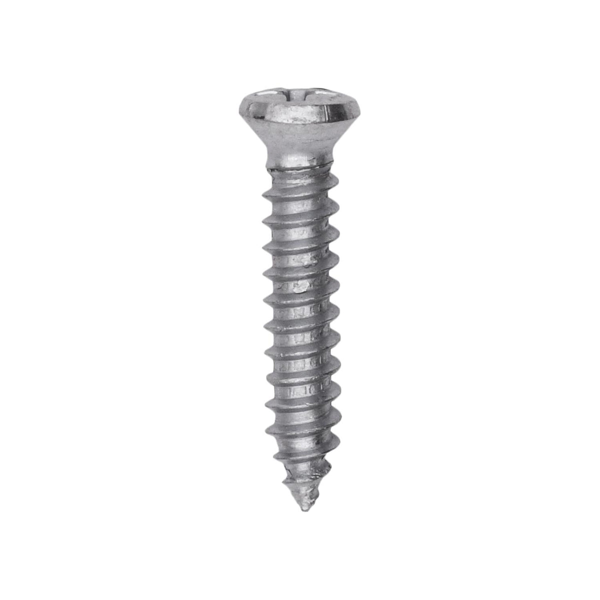 #8x7/8" Phillips Oval Head Tapping Screw, Type A/AB, Zinc, #6