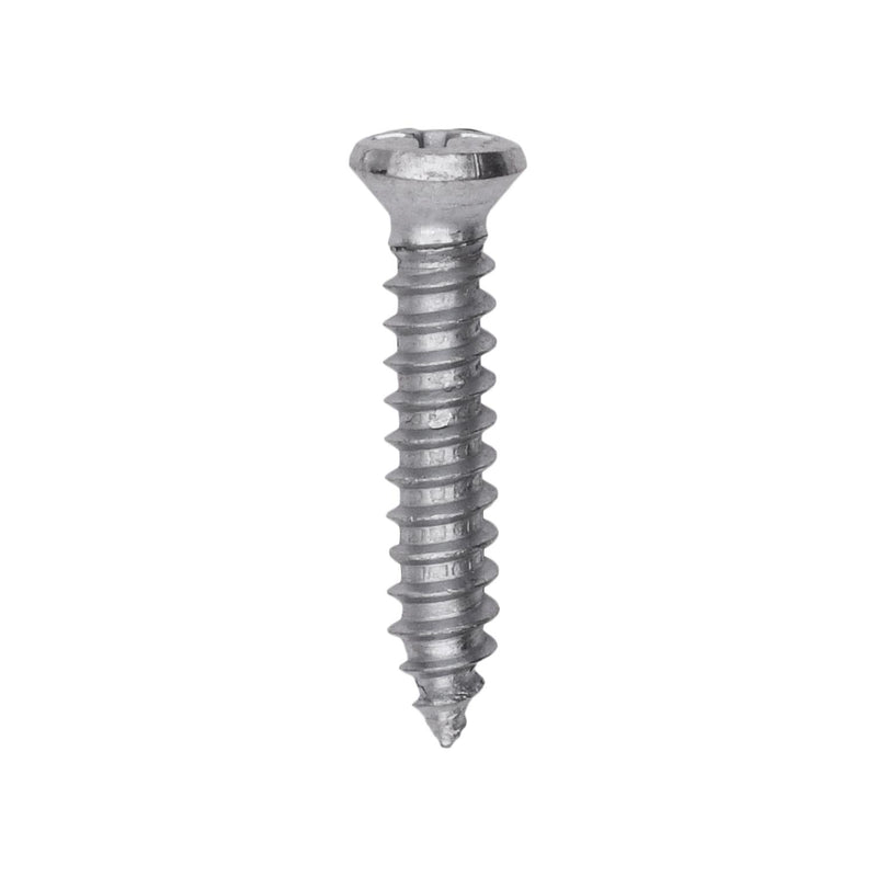 #8x7/8" Phillips Oval Head Tapping Screw, Type A/AB, Zinc, #6