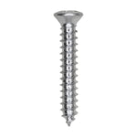 #8x1" Phillips Oval Head Tapping Screw, Type A/AB, Zinc, #6