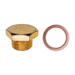 3/4"-16x1/2" Oil Drain Plug with Gasket Threads, Zinc