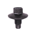 M12-1.75x19mm Oil Drain Plug with Gasket Threads, Black Zinc