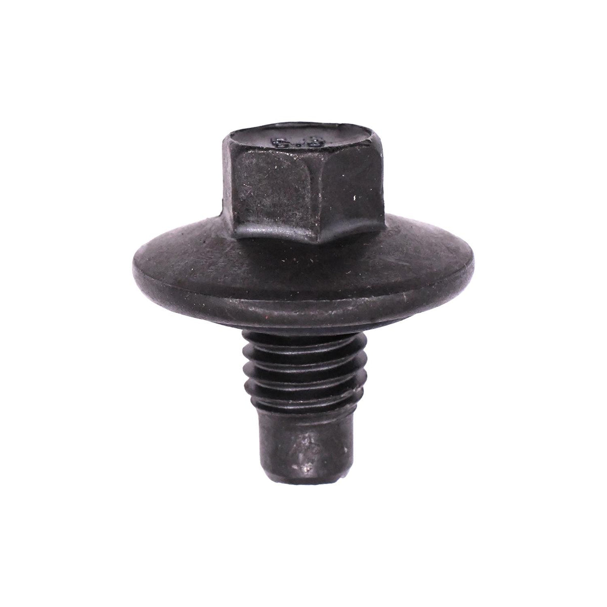M12-1.75x19mm Oil Drain Plug with Gasket Threads, Black Zinc
