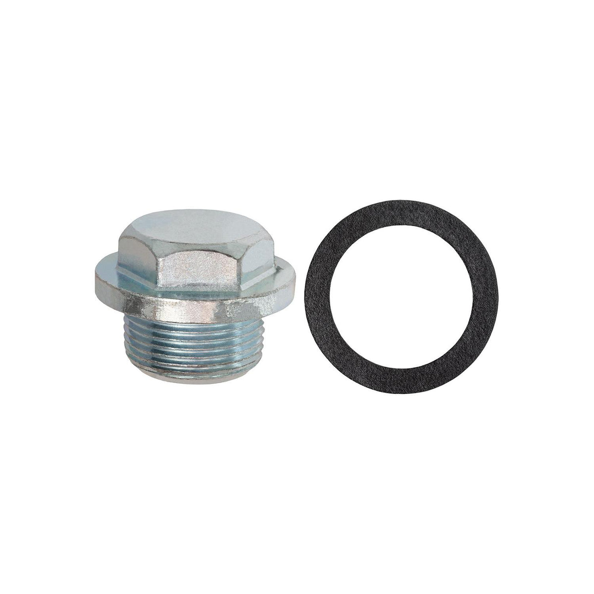 M25-1.5x13mm Oil Drain Plug with Gasket Threads, Zinc