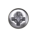#8x1-1/8" Phillips Oval Head Tapping Screw, Type A/AB, Chrome