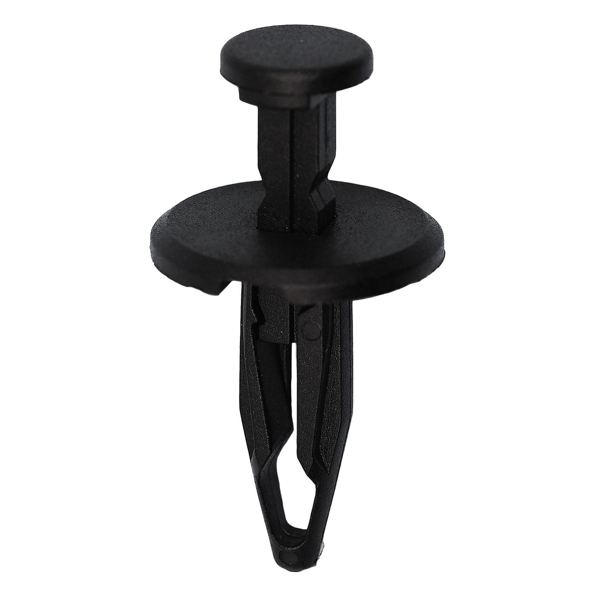 1/4"x13/16" Black Push-Type Retainer with Closed End, 11/16" Head