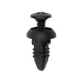 1/4"x9/16" Black Screw-Type Retainer with Closed End, 15/32" Head