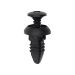 1/4"x9/16" Black Screw-Type Retainer with Closed End, 15/32" Head