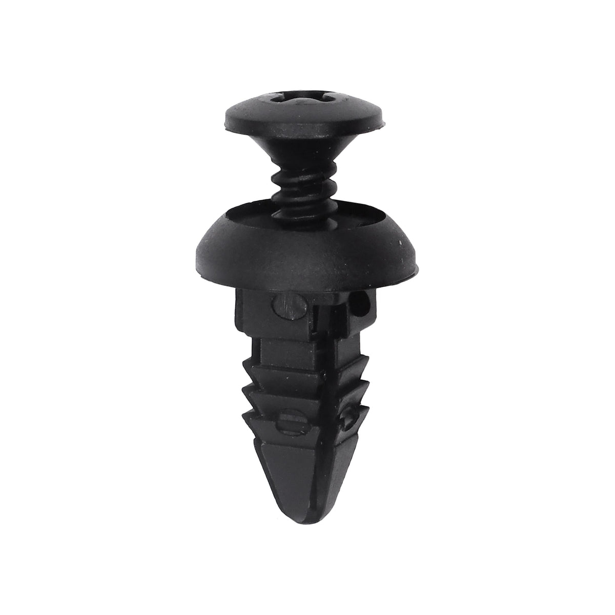 1/4"x9/16" Black Screw-Type Retainer with Closed End, 15/32" Head