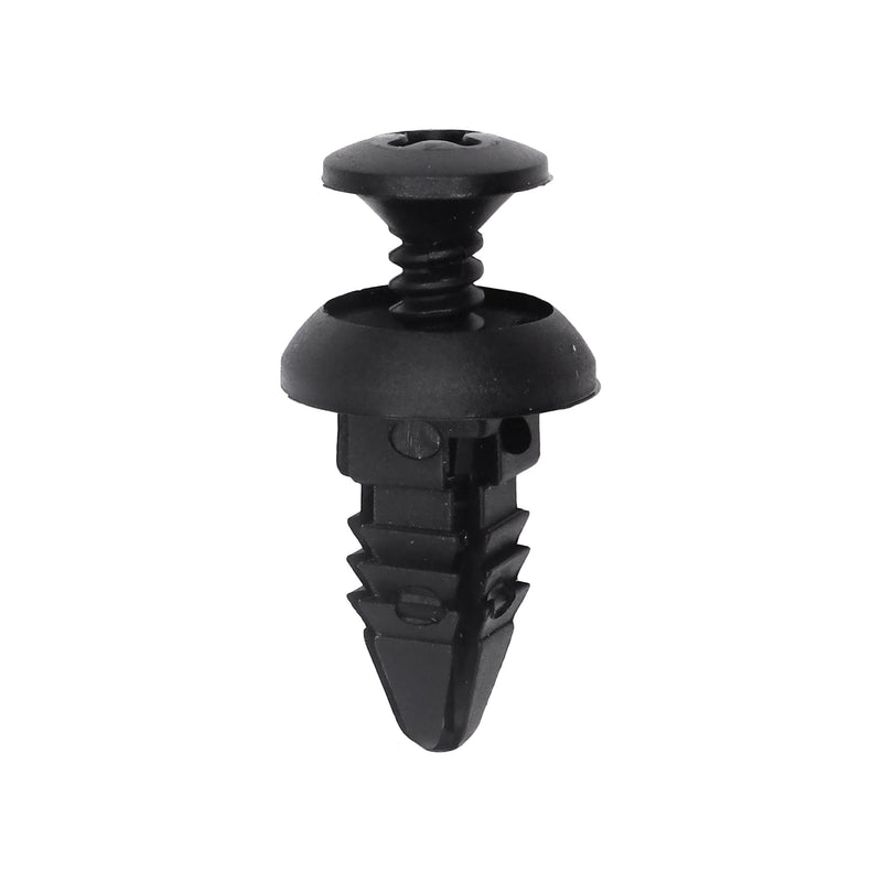 1/4"x9/16" Black Screw-Type Retainer with Closed End, 15/32" Head