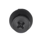 1/4"x9/16" Black Screw-Type Retainer with Closed End, 15/32" Head