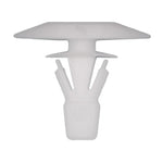 1/4"x15/32" White Nylon Double Head Front Door Weatherstrip Christmas Tree Retainer, 21/32" Head