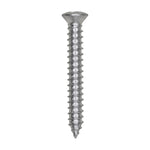 #8x1-1/4" Phillips Oval Head Tapping Screw, Type A/AB, Zinc, #6