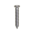 #10x1" Phillips Oval Head Tapping Screw, Type A/AB, Chrome, #6