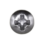 #10x1" Phillips Oval Head Tapping Screw, Type A/AB, Chrome, #6
