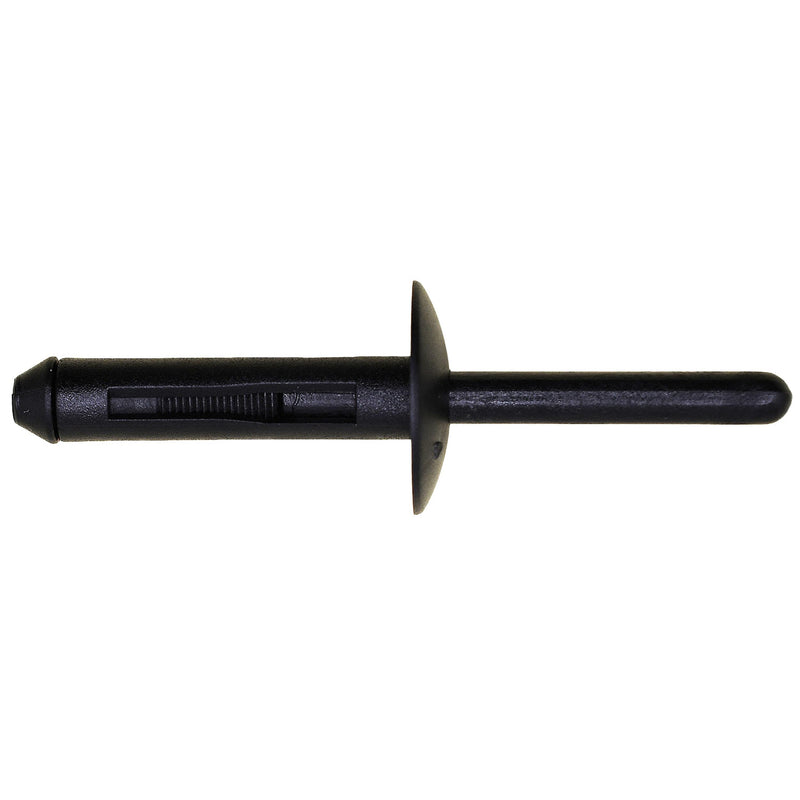 1/4" Black Nylon Rivet, 5/32", 5/32" - 3/8" Grip Range