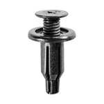 10mmx25mm Black Screw-Type Front And Rear Bumper Retainer with Open End, 20mm Head
