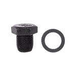 1/2"-20 Triple Oversize Drain Plug And Gasket, Black Zinc