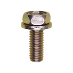 M6-1.0x16mm Hex Head SEMS Bolt, 12.5mm Washer, Yellow Zinc Dichromate