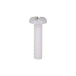 M6-1.0x25mm Slotted Pan Head License Plate Screw, Nylon