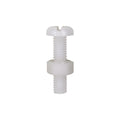 M6-1.0x25mm Slotted Pan Head License Plate Screw And Nut, Nylon
