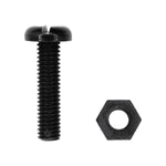 M6-1.0x25mm Slotted Pan Head License Plate Screw And Nut, Nylon