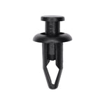 8mmx20mm Black Push-Type Body Side Molding Retainer with Closed End, 16mm Head