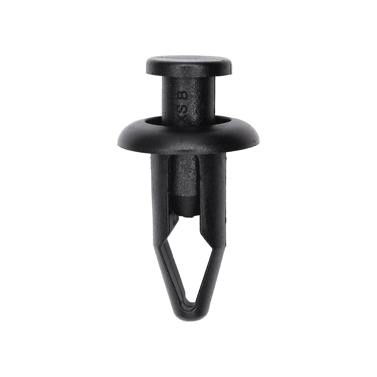 8mmx20mm Black Push-Type Body Side Molding Retainer with Closed End, 16mm Head